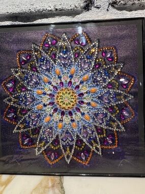 Mandala Gemstone Beaded Wall Art